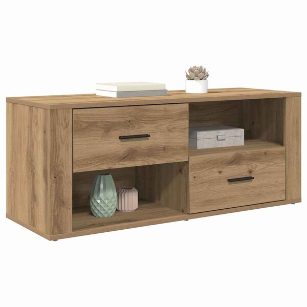 vidaXL &Nu;&tau;&omicron;&upsilon;&lambda;ά&pi;&iota; TV Artisan Oak 100 x 35 x 40 &epsilon;&kappa; &Epsilon;&pi;&epsilon;&xi;&epsilon;&rho;&gamma;&alpha;&sigma;&mu;έ&nu;&omicron; &xi;ύ&lambda;&omicron;