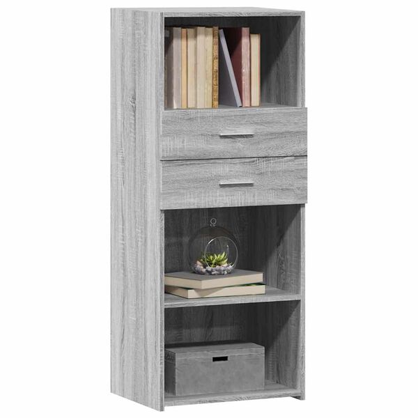 vidaXL Ντουλάπι Γκρι Sonoma 50x42,5x124 εκ. από Επεξεργασμένο Ξύλο