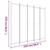vidaXL Διαχωριστικό Δωματίου με 5 Πάνελ Καφέ 250x220 εκ. από Ύφασμα
