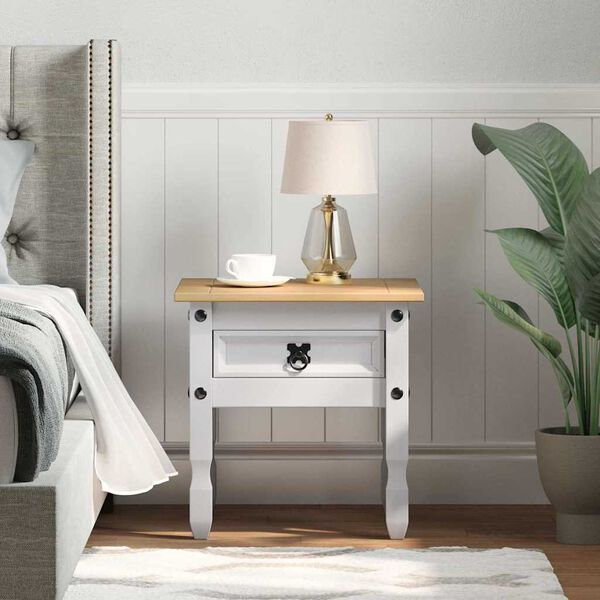 vidaXL End Table &mu;&epsilon; &sigma;&upsilon;&rho;&tau;ά&rho;&iota; Corona &Lambda;&epsilon;&upsilon;&kappa;ό 50 x 50 x 50 &epsilon;&kappa;&alpha;&tau;&omicron;&sigma;&tau;ά