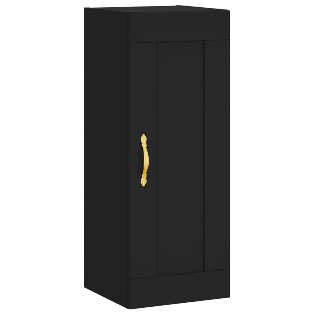 vidaXL Ντουλάπι Μαύρο 34,5 x 34 x 180 εκ. από Επεξεργασμένο Ξύλο