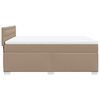 vidaXL Κρεβάτι Boxspring με Στρώμα Καπουτσίνο 140x200εκ.από Συνθ.Δέρμα