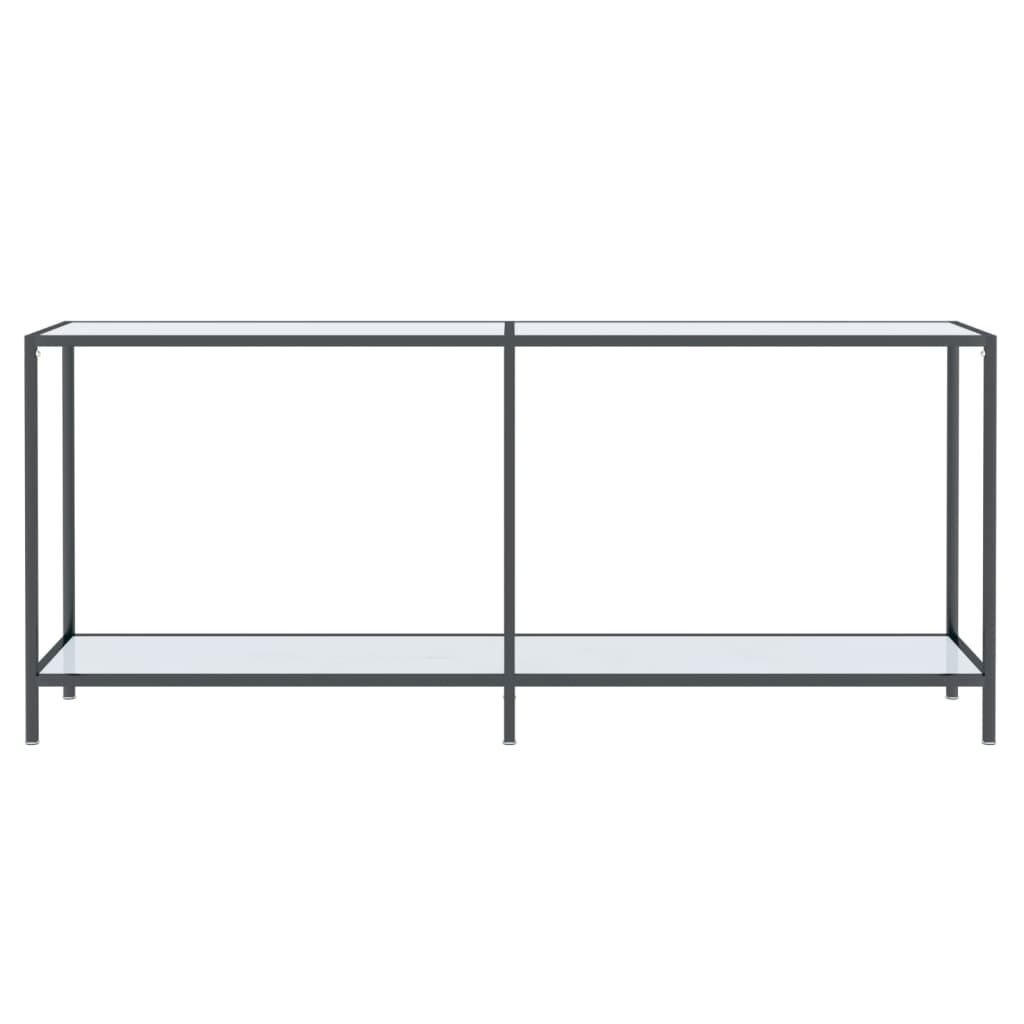 vidaXL Τραπέζι Κονσόλα Λευκό 180 x 35 x 75,5 εκ. από Ψημένο Γυαλί