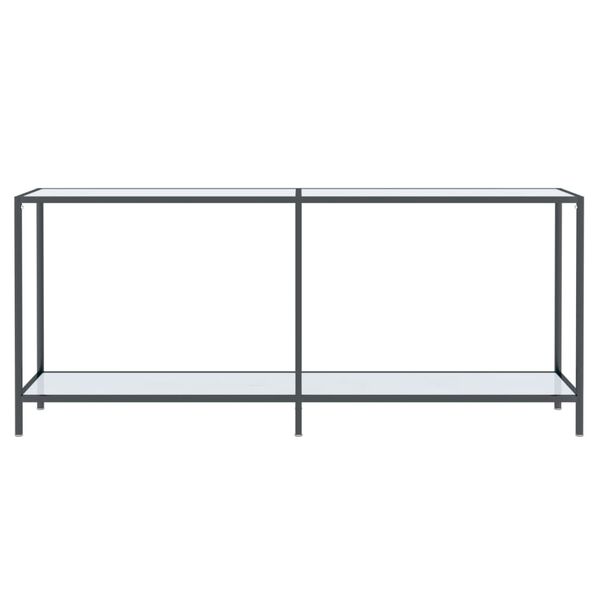 vidaXL Τραπέζι Κονσόλα Λευκό 180 x 35 x 75,5 εκ. από Ψημένο Γυαλί
