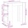 vidaXL Τραπέζι Μπαρ με Ράφια Μαύρο 95x47x103,5 εκ. Επεξεργ. Ξύλο