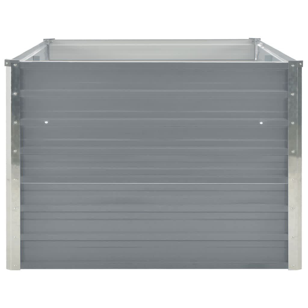 vidaXL Ζαρντινιέρα Ψηλή Γκρι 160 x 80 x 45 εκ. Γαλβανισμένος Χάλυβας