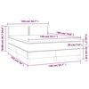 vidaXL &Kappa;&rho;&epsilon;&beta;ά&tau;&iota; Boxspring &mu;&epsilon; &Sigma;&tau;&rho;ώ&mu;&alpha; & LED &Sigma;&kappa;. &Pi;&rho;ά&sigma;&iota;&nu;&omicron; 140x190&epsilon;&kappa; &Beta;&epsilon;&lambda;&omicron;ύ&delta;&omicron;