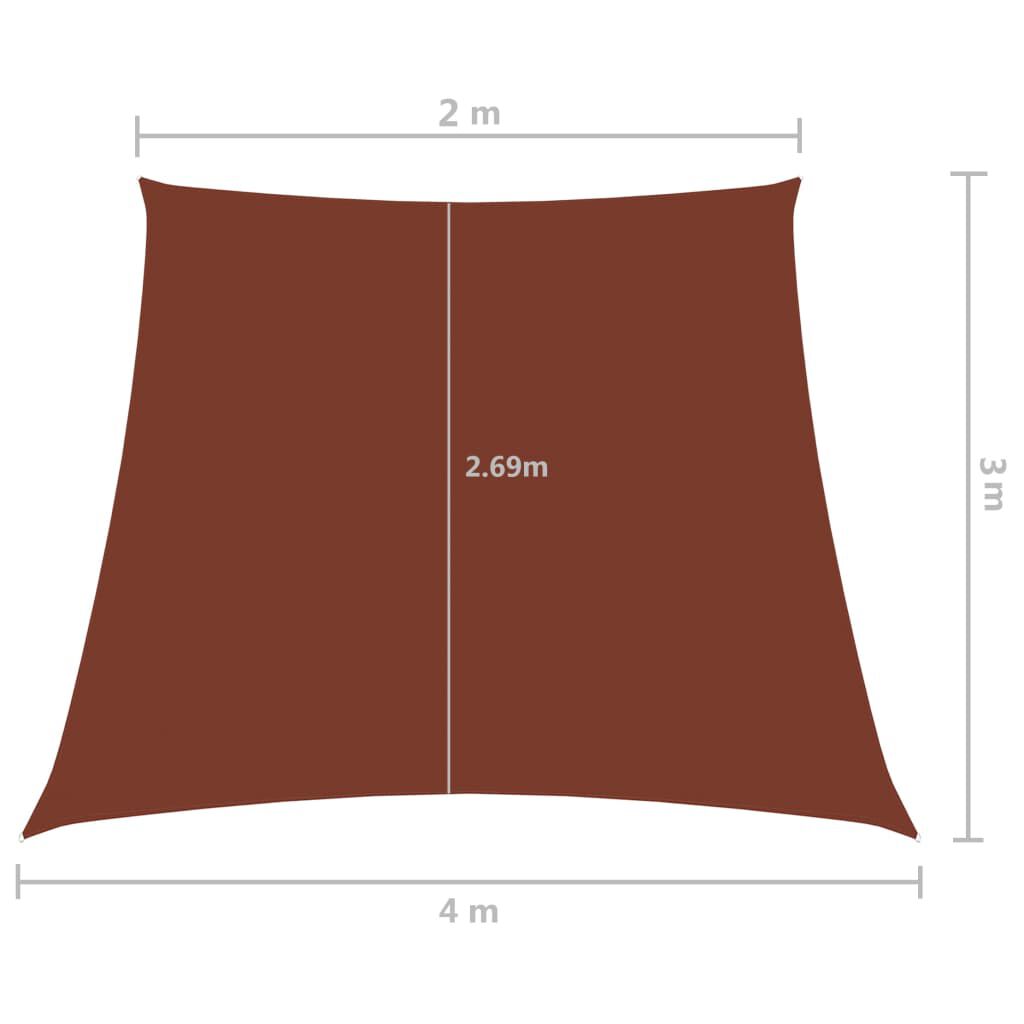 vidaXL Πανί Σκίασης Τρίγωνο Terracotta 2/4 x 3 μ. από Ύφασμα Oxford
