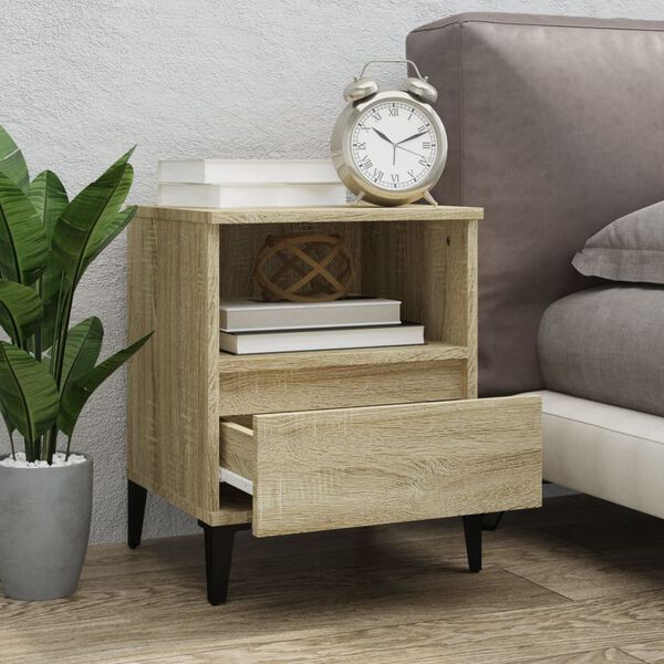 vidaXL Κομοδίνο Sonoma Δρυς 40x35x50 εκ.