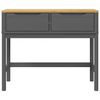 vidaXL Τραπέζι Κονσόλα FLORO Γκρι 89,5x36,5x73 εκ. Μασίφ Ξύλο Πεύκου
