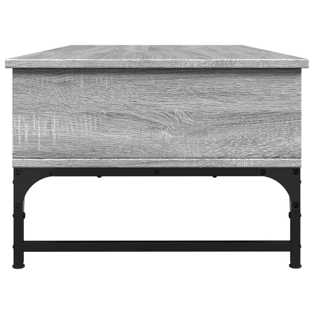 vidaXL Τραπεζάκι Σαλονιού Γκρι Sonoma 100x50x35 εκ. Επεξ. Ξύλο/Μέταλλο