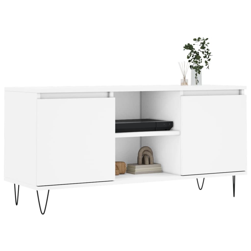 vidaXL Έπιπλο Τηλεόρασης Λευκό 104 x 35 x 50 εκ. από Επεξεργ. Ξύλο