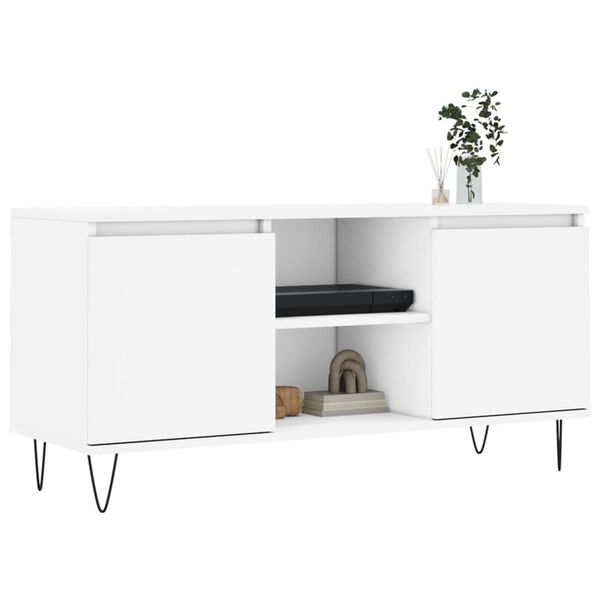 vidaXL Έπιπλο Τηλεόρασης Λευκό 104 x 35 x 50 εκ. από Επεξεργ. Ξύλο
