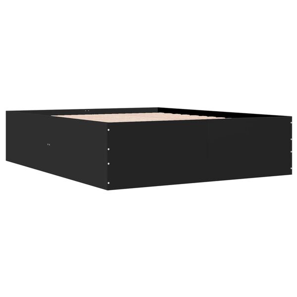 vidaXL Πλαίσιο Κρεβατιού Μαύρο 160 x 200 εκ. από Επεξεργασμένο Ξύλο