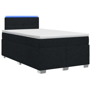 vidaXL &Kappa;&rho;&epsilon;&beta;ά&tau;&iota; Box Spring &mu;&epsilon; &Sigma;&tau;&rho;ώ&mu;&alpha; &kappa;&alpha;&iota; LED &Mu;&alpha;ύ&rho;&omicron; 120 x 200 cm Ύ&phi;&alpha;&sigma;&mu;&alpha;