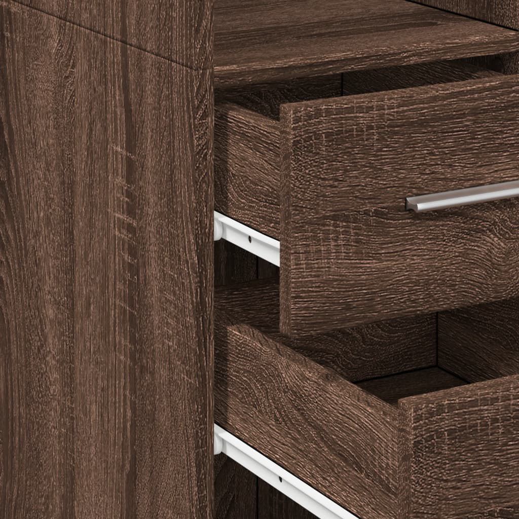 vidaXL Ντουλάπι Αποθήκευσης Στενό Δρυς 45x42,5x225 εκ. Επεξεργ. Ξύλο