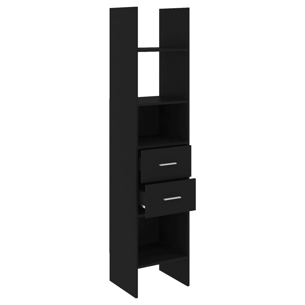 vidaXL Βιβλιοθήκη Μαύρη 40 x 35 x 180 εκ. από Επεξ. Ξύλο