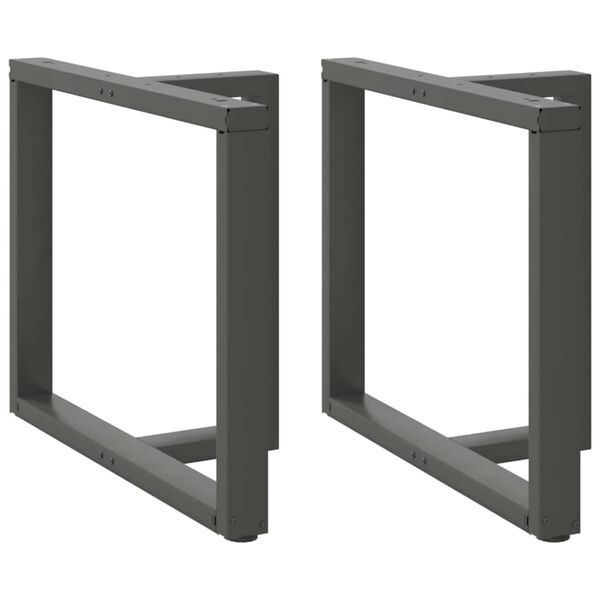 vidaXL Πόδια Τραπεζαρίας σε Σχήμα Τ, 2 τεμ. Ανθρακί 90x35x(72-73) εκ. Ατσάλι