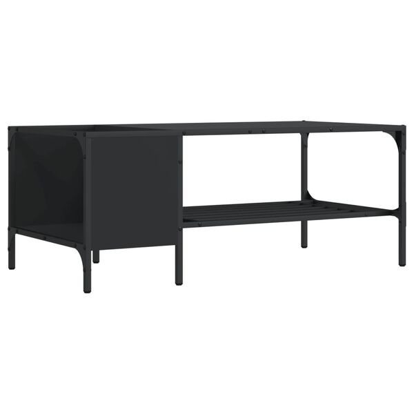 vidaXL Τραπεζάκι Σαλονιού με Ράφι Μαύρο 100x51x40 εκ. Επεξεργ. Ξύλο
