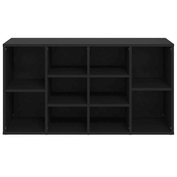 vidaXL Παπουτσοθήκη Μαύρη 103 x 30 x 54,5 εκ. από Επεξ. Ξύλο
