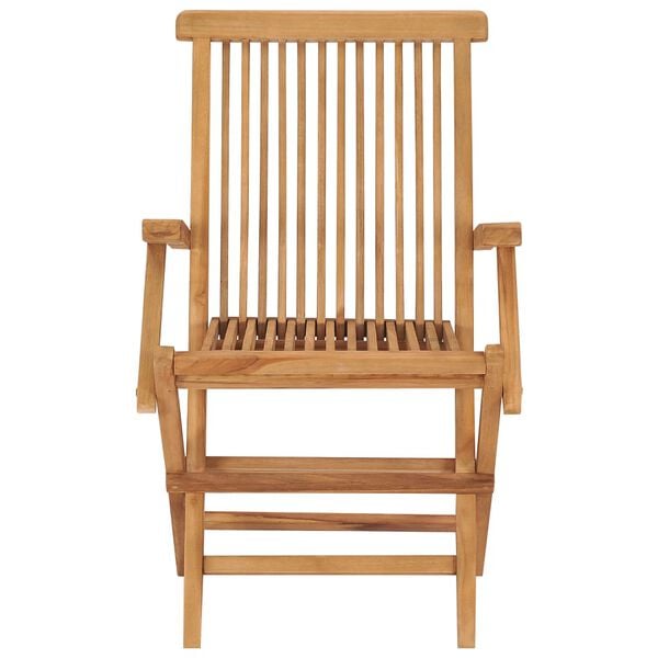 vidaXL Καρέκλες Κήπου 2 τεμ. από Μασίφ Ξύλο Teak με Γκρι Μαξιλάρια