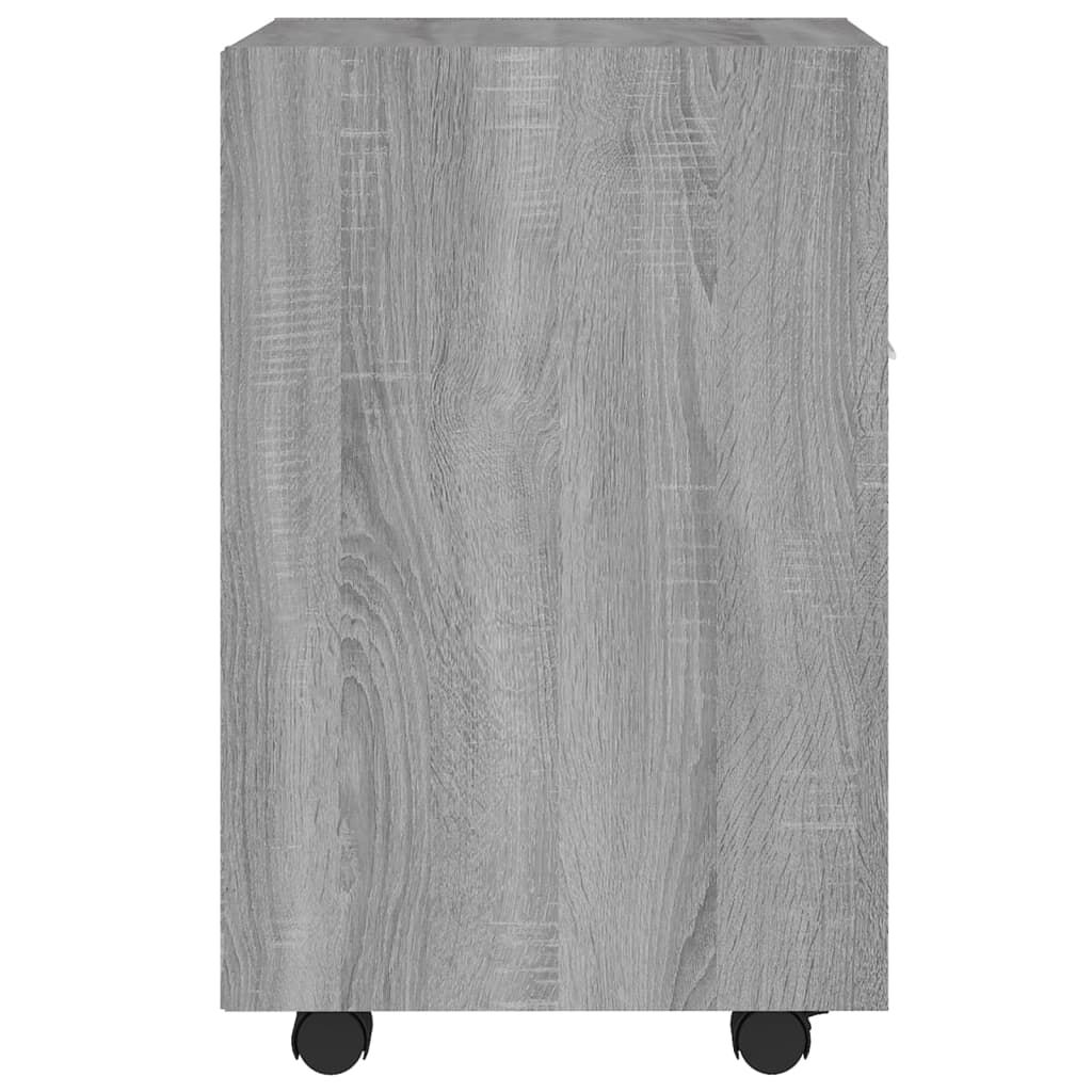 vidaXL Ντουλάπι με Ροδάκια Γκρι Sonoma 33x38x60 εκ. Επεξεργασμένο ξύλο