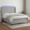 vidaXL &Kappa;&rho;&epsilon;&beta;ά&tau;&iota; Boxspring &mu;&epsilon; &Sigma;&tau;&rho;ώ&mu;&alpha; & LED &Alpha;&nu;.&Gamma;&kappa;&rho;&iota; 140x190&epsilon;&kappa;. &Upsilon;&phi;&alpha;&sigma;&mu;ά&tau;&iota;&nu;&omicron;