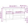 vidaXL Παπουτσοθήκη Μαύρο 102x36x60 εκ. από Επεξεργασμένο Ξύλο