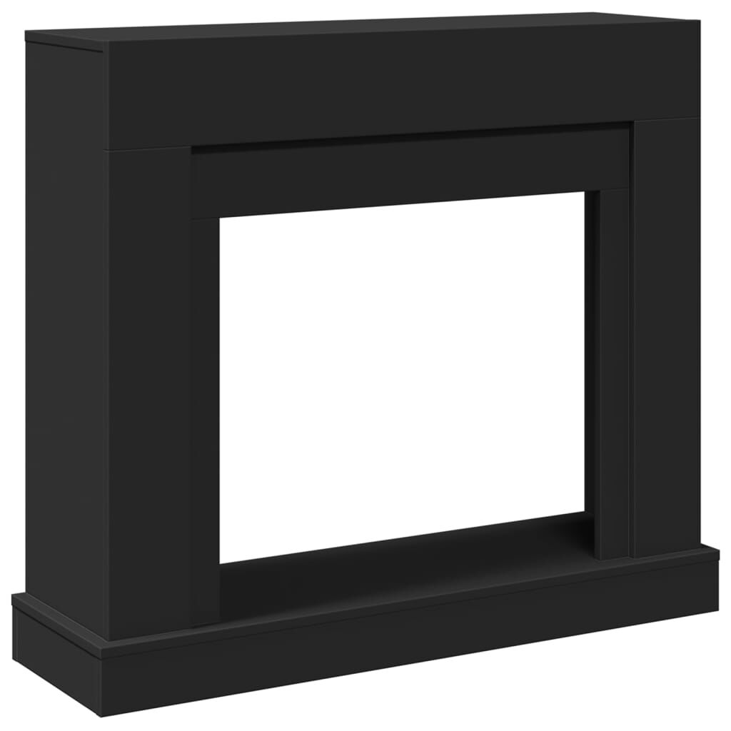 vidaXL Πλαίσιο Τζακιού Μαύρο 100x30x87,5 εκ. από Επεξ. Ξύλο