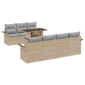 vidaXL &Sigma;&epsilon;&tau; &Kappa;&alpha;&nu;&alpha;&pi;έ &Kappa;ή&pi;&omicron;&upsilon; &mu;&epsilon; &mu;&alpha;&xi;&iota;&lambda;ά&rho;&iota; 8 pcs &Mu;&pi;&epsilon;&zeta; &sigma;&upsilon;&nu;&theta;&epsilon;&tau;&iota;&kappa;ό &rho;&alpha;&tau;ά&nu;