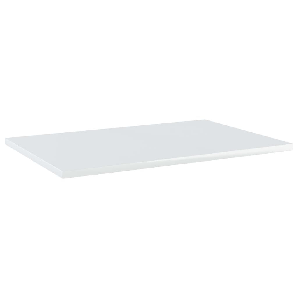 vidaXL Ράφια Βιβλιοθήκης 8 τεμ. Γυαλ. Λευκό 60x40x1,5 εκ. Μοριοσανίδα