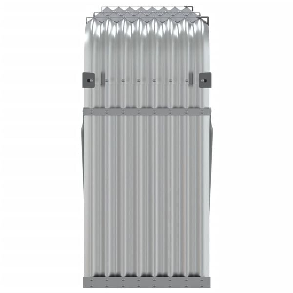 vidaXL Ξυλοθήκη Ασημί 180x45x100 εκ. από Γαλβανισμένο Ατσάλι