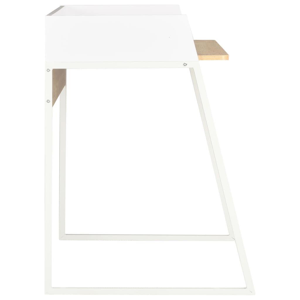 vidaXL Γραφείο Λευκό / Χρώμα Δρυός 90 x 60 x 88 εκ.