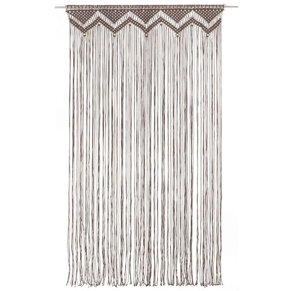 vidaXL Κουρτίνα Μακραμέ Taupe 140 x 240 εκ. Βαμβακερή
