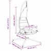 vidaXL Κρεμαστή καρέκλα αυγό Μπεζ 94 x 107 x 196.5 εκ. Ατσάλι