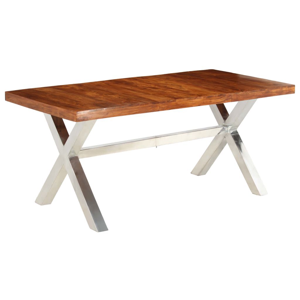vidaXL Τραπεζαρία 180 x 90 x 76 εκ. Μασίφ Ξύλο