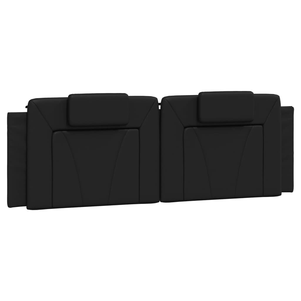 vidaXL Πλαίσιο Κρεβατιού με Κεφαλάρι Μαύρο 160x200 εκ. Συνθετικό Δέρμα