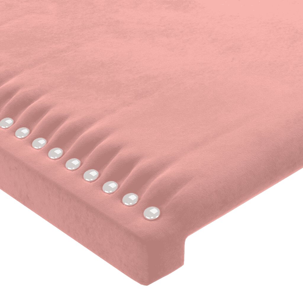 vidaXL Κρεβάτι Boxspring με Στρώμα Ροζ 180x200 εκ. Βελούδινο