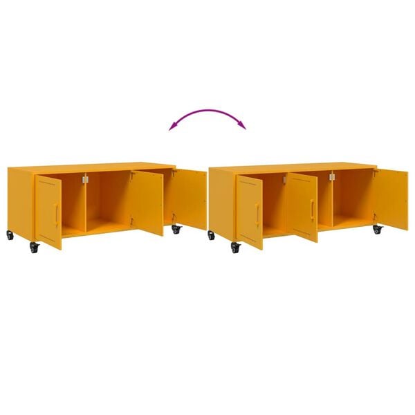 vidaXL Έπιπλο Τηλεόρασης Μουσταρδί Κίτρινο 100,5x39x43,5εκ. από Ατσάλι