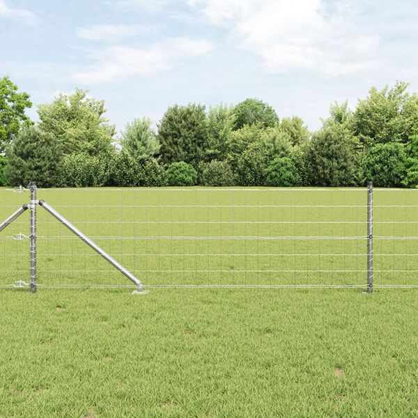 vidaXL Euro Fence με 7 αγκιστρώσεις 0.6x10 μ Γαλβανισμένος Χάλυβας
