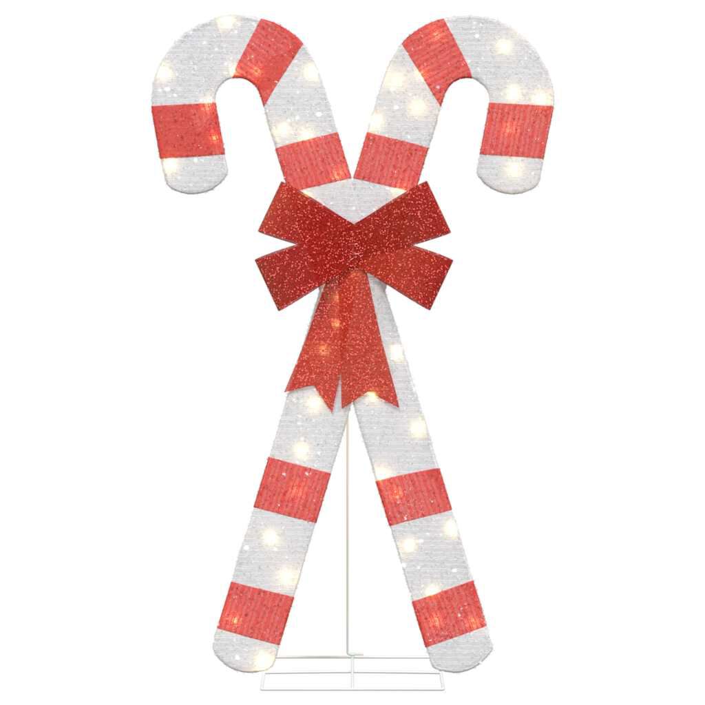 vidaXL Χριστουγεννιάτικη Διακόσμηση Candy Cane 50 LED Ζεστό Λευκό