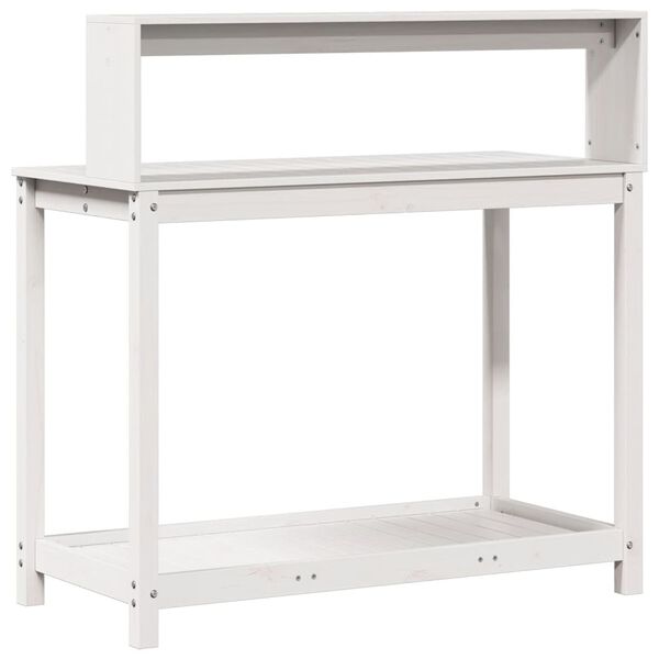 vidaXL Τραπέζι Κηπουρικής με Ράφια 108x50x109,5 εκ. Μασίφ Ξύλο Πεύκου