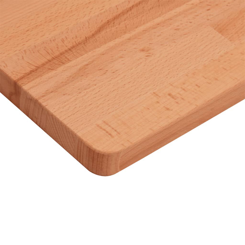 vidaXL Επιφάνεια Τραπεζιού Ορθογώνια 60x40x2,5 εκ. Μασίφ Ξύλο Οξιάς