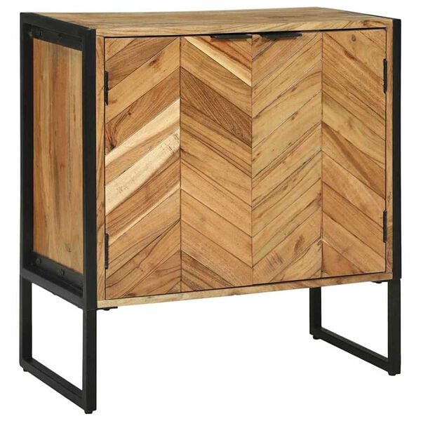 vidaXL Πλαϊνό Γραφείο Καφέ 70 x 35 x 75 εκ Μασίφ ξύλο ακακίας