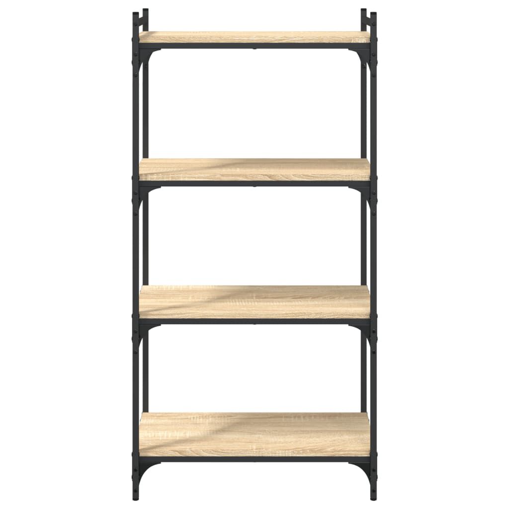 vidaXL Βιβλιοθήκη 4 Επιπέδων Sonoma Δρυς 60x30x120 εκ. Επεξεργ. Ξύλο