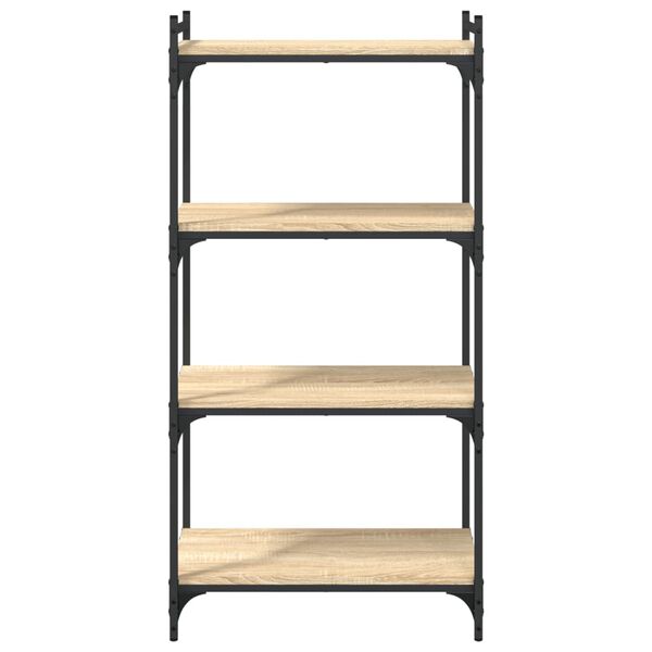 vidaXL Βιβλιοθήκη 4 Επιπέδων Sonoma Δρυς 60x30x120 εκ. Επεξεργ. Ξύλο