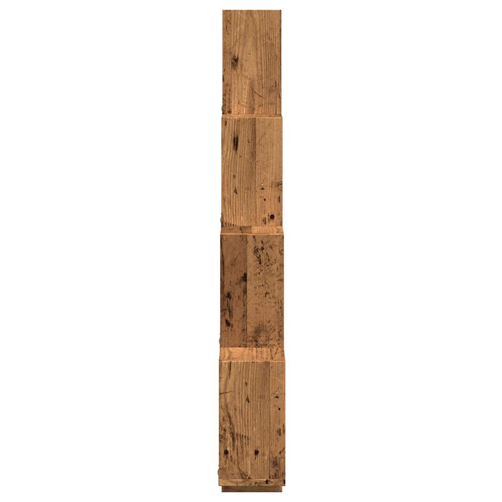 vidaXL Ράφι κύβος τοίχου Παλιό ξύλο 90x15x119,5 cm Κατασκευασμένο ξύλο