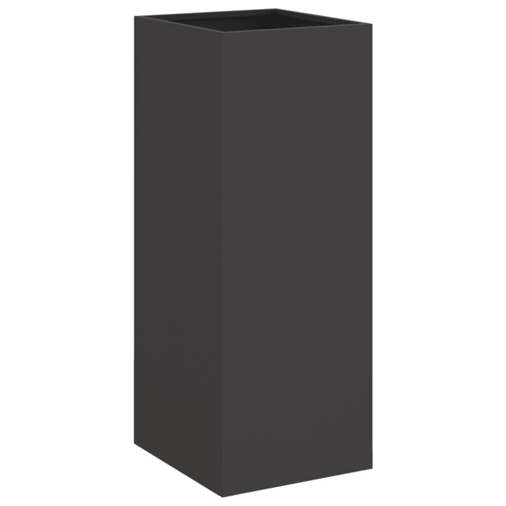 vidaXL Ζαρντινιέρα Μαύρη 32x29x75 εκ. από Χάλυβα