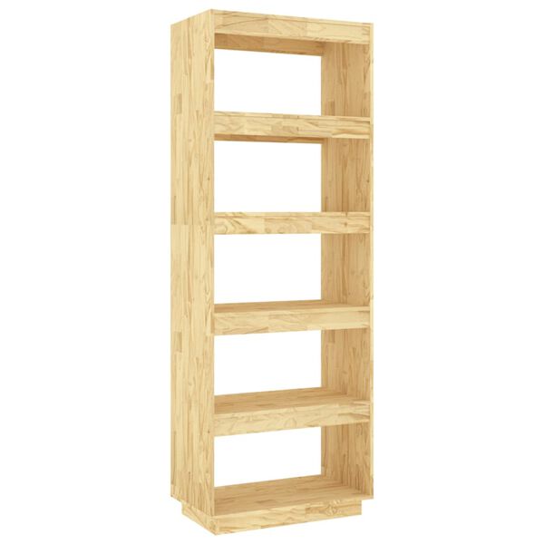 vidaXL Βιβλιοθήκη/Διαχωριστικό Χώρου 60x35x167 εκ. Μασίφ Ξύλο Πεύκου