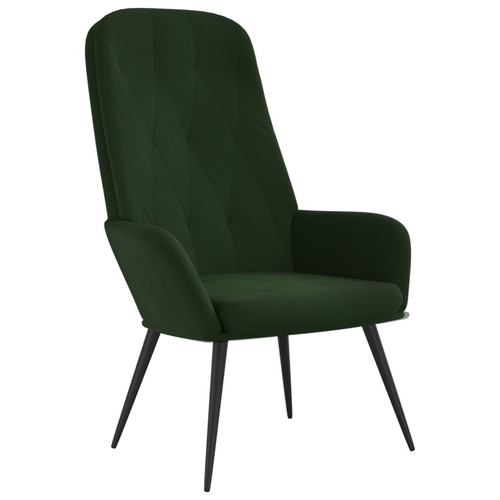 vidaXL Πολυθρόνα Relax Σκούρο Πράσινο Βελούδινη